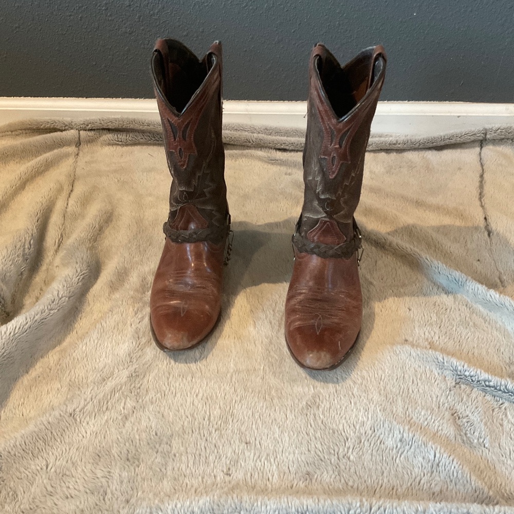 Oak Tree Farms Brown Cow Boy Boots